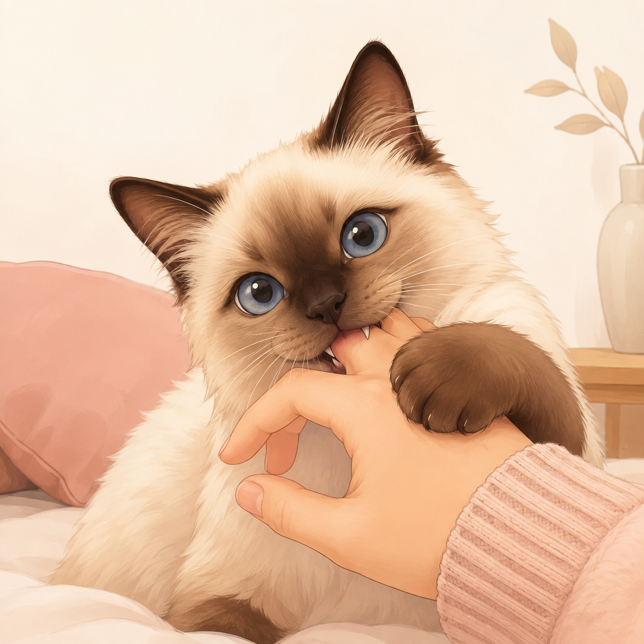 Une morsure de chat cache toujours une raison à comprendre.