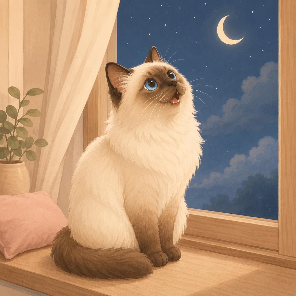 La nuit, un miaulement a toujours une explication.